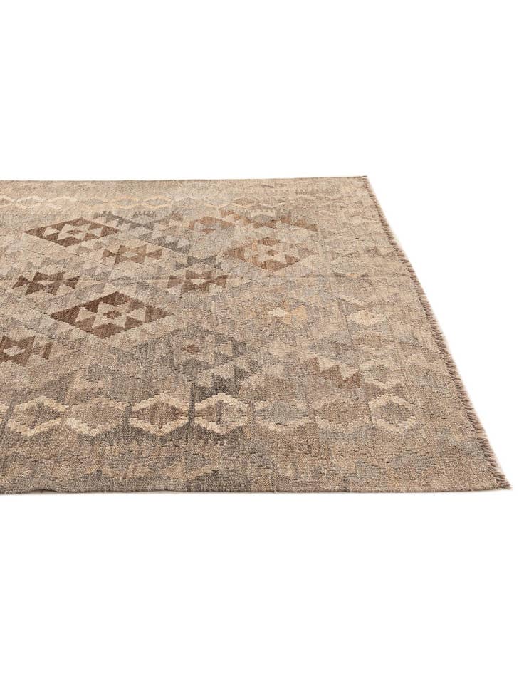 Detail image of  5' 2 x 6' 3  Hand Woven Kilim Maymana Wool Rug