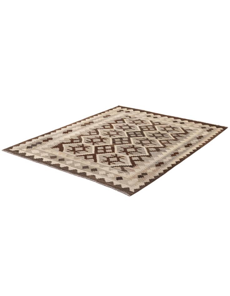 Detail image of  5' 2 x 6' 5  Hand Woven Kilim Maymana Wool Rug