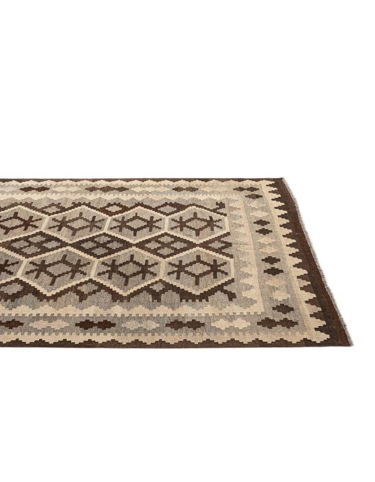 Detail image of  5' 2 x 6' 5  Hand Woven Kilim Maymana Wool Rug