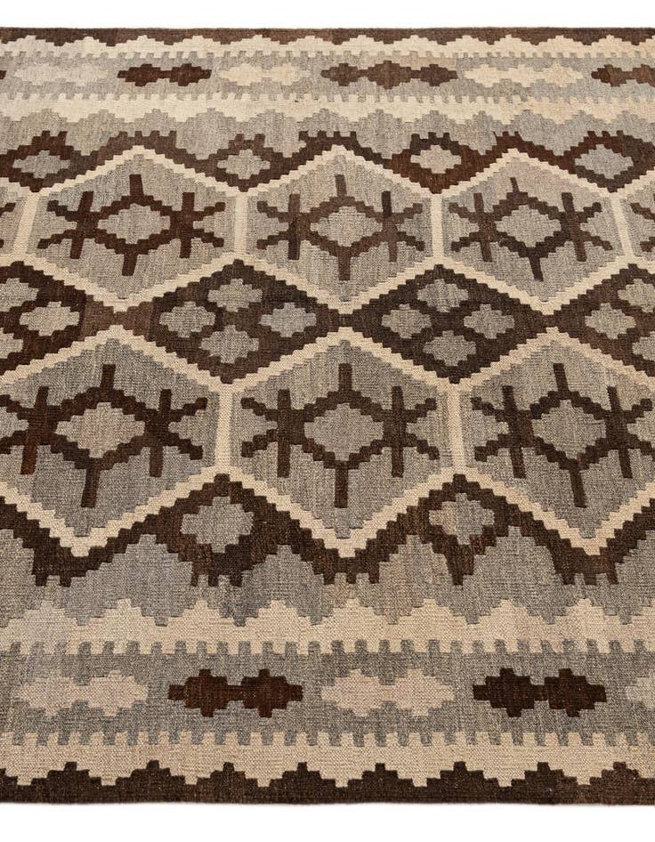 Detail image of  5' 2 x 6' 5  Hand Woven Kilim Maymana Wool Rug