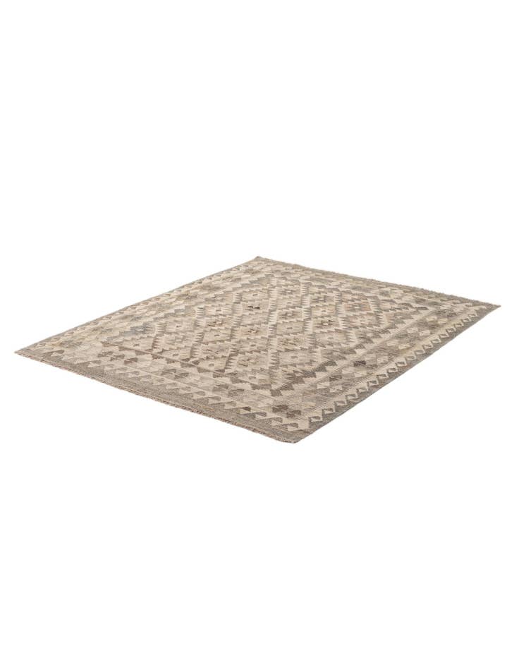 Detail image of  5' 4 x 6' 8  Hand Woven Kilim Maymana Wool Rug