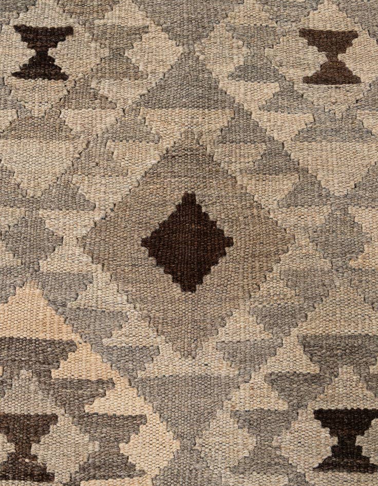 Detail image of  5' 3 x 6' 7  Hand Woven Kilim Maymana Wool Rug