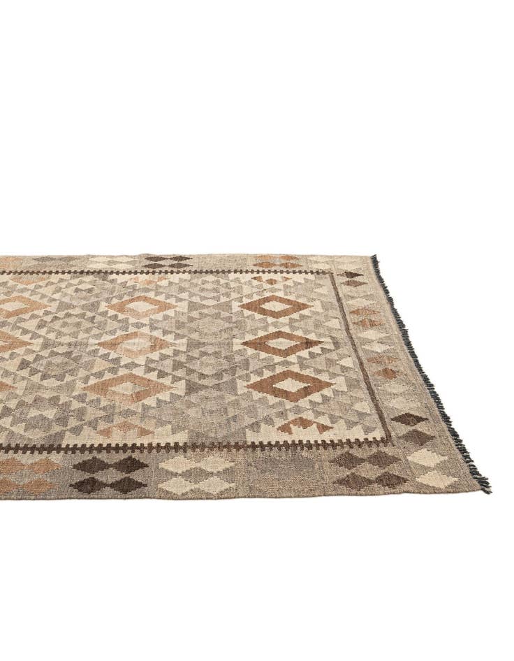 Detail image of  5' 2 x 6' 8  Hand Woven Kilim Maymana Wool Rug