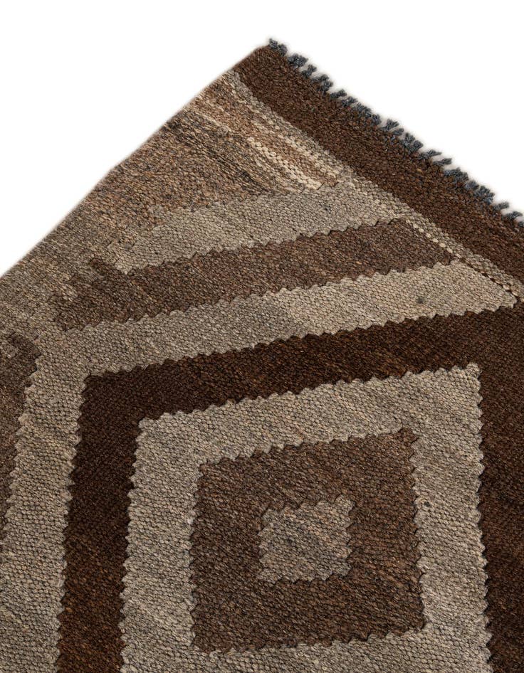 Detail image of  5' 1 x 6' 7  Hand Woven Kilim Maymana Wool Rug