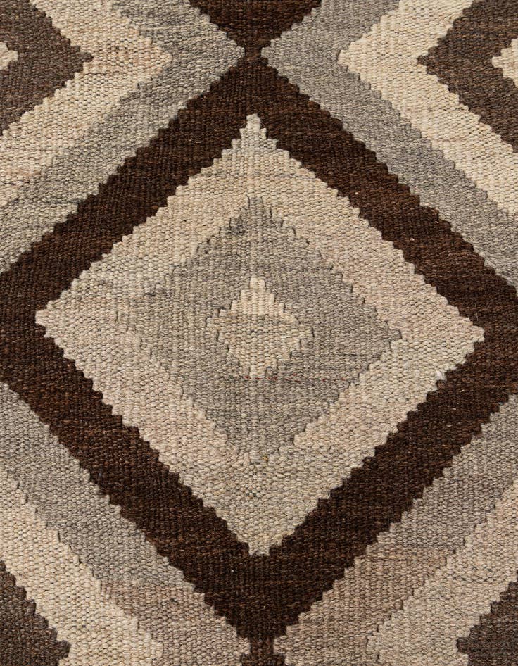 Detail image of  5' x 6' 7  Hand Woven Kilim Maymana Wool Rug