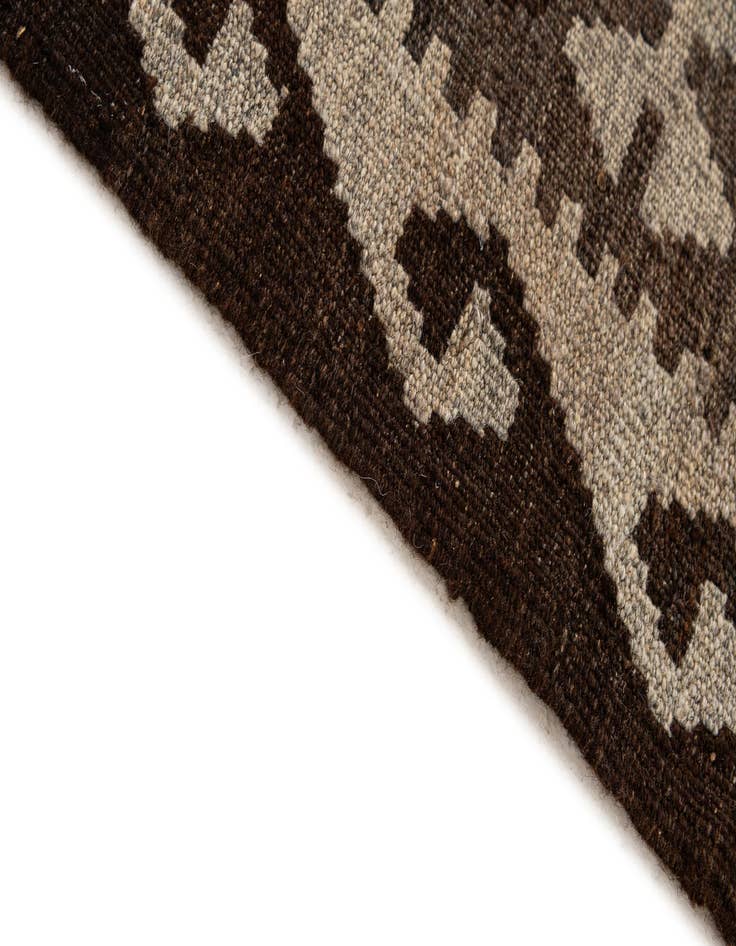 Detail image of  5' x 6' 6  Hand Woven Kilim Maymana Wool Rug