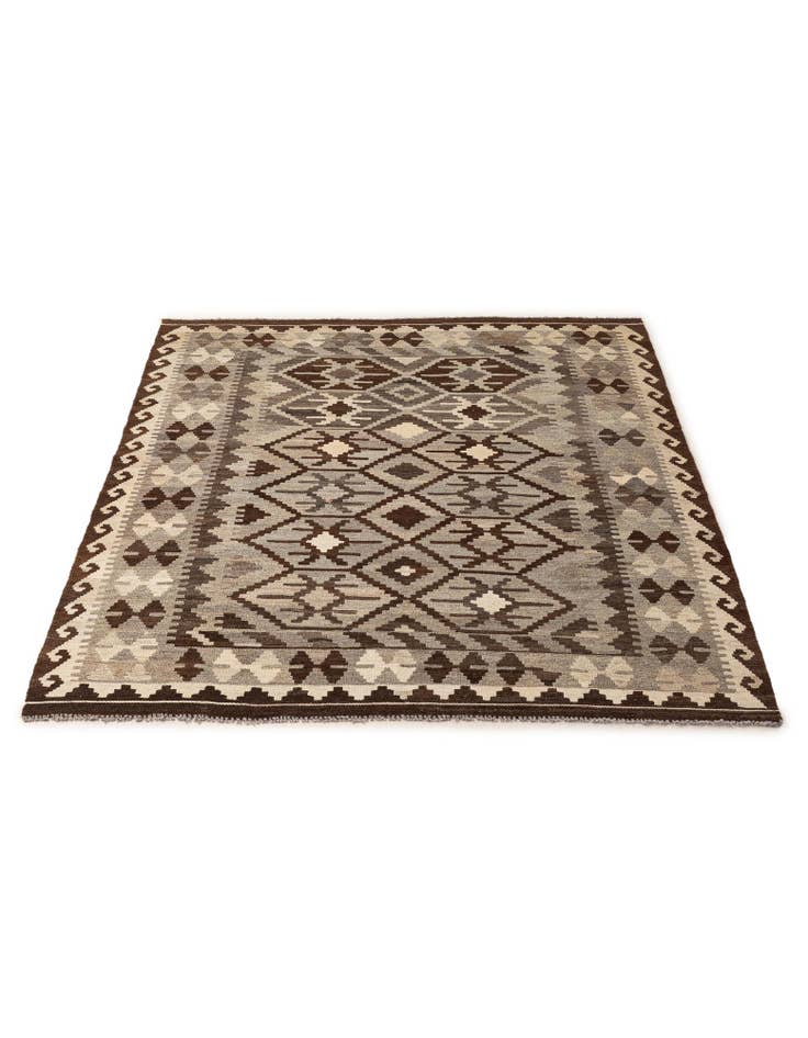 Detail image of  5' 5 x 6' 8  Hand Woven Kilim Maymana Wool Rug