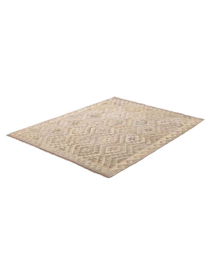 Detail image of  5' 3 x 6' 7  Hand Woven Kilim Maymana Wool Rug