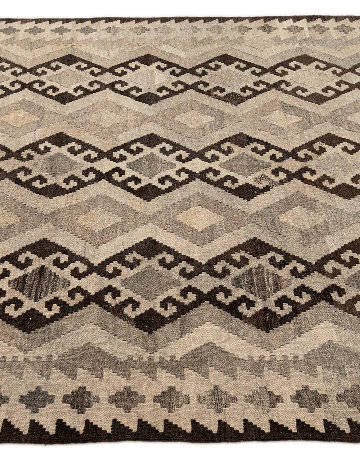 Detail image of  5' 4 x 6' 8  Hand Woven Kilim Maymana Wool Rug
