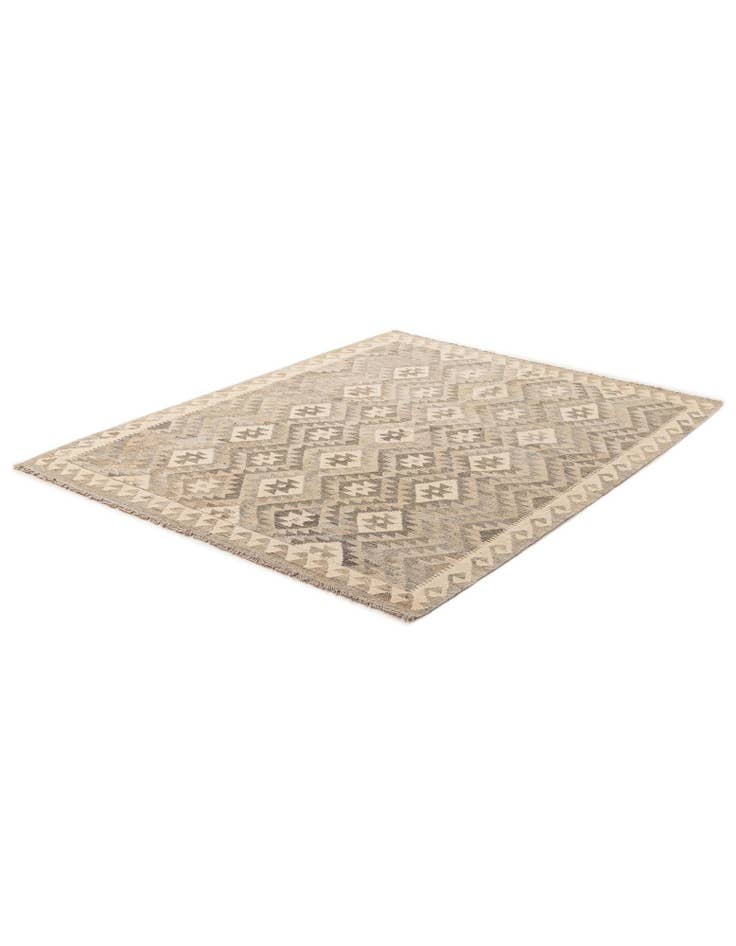 Detail image of  5' 3 x 6' 8  Hand Woven Kilim Maymana Wool Rug