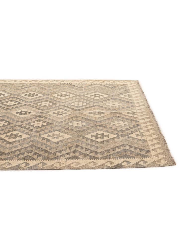 Detail image of  5' 3 x 6' 8  Hand Woven Kilim Maymana Wool Rug