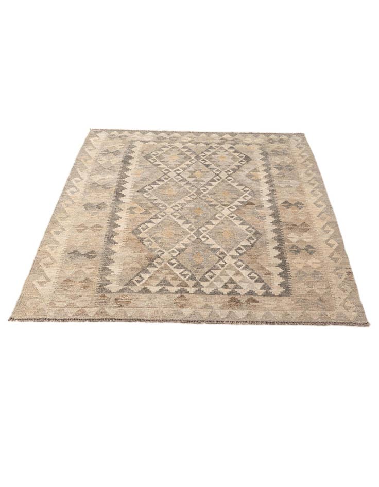 Detail image of  5' 3 x 6' 9  Hand Woven Kilim Maymana Wool Rug