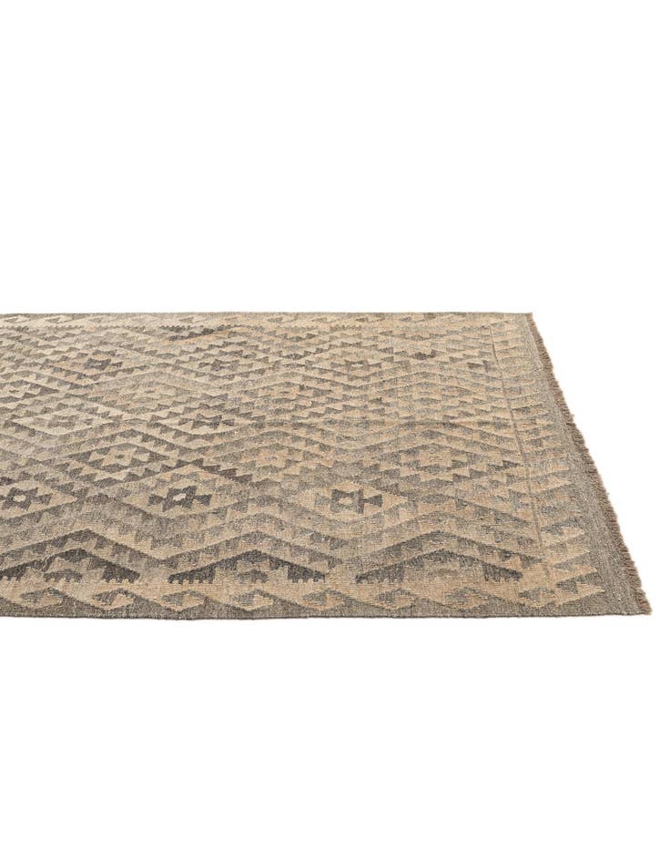 Detail image of  5' 2 x 6' 3  Hand Woven Kilim Maymana Wool Rug