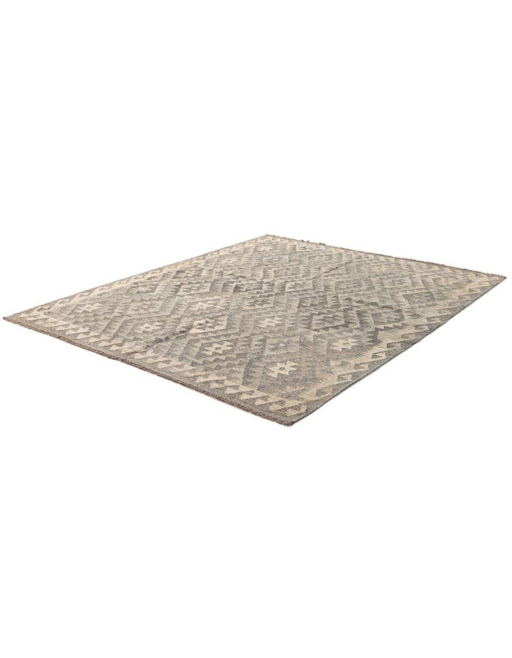 Detail image of  5' 4 x 6' 7  Hand Woven Kilim Maymana Wool Rug