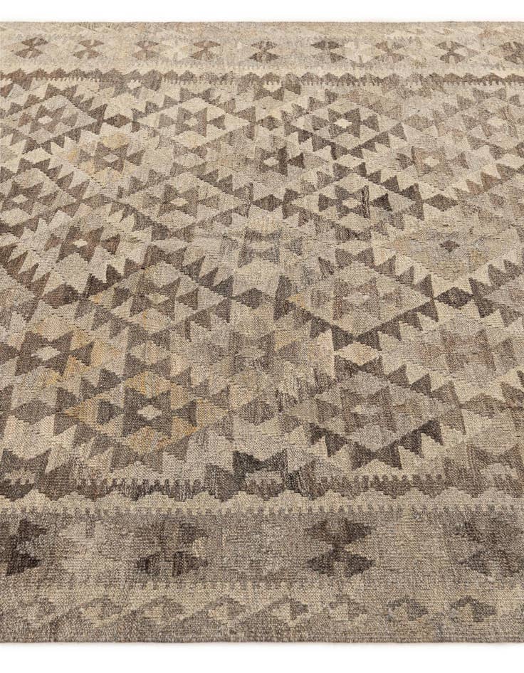 Detail image of  5' 2 x 6' 6  Hand Woven Kilim Maymana Wool Rug