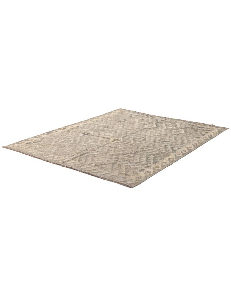 Detail image of  5' 3 x 6' 7  Hand Woven Kilim Maymana Wool Rug