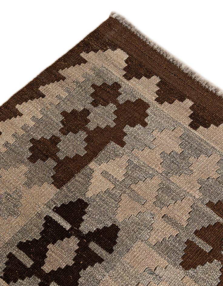 Detail image of  5' 1 x 6' 7  Hand Woven Kilim Maymana Wool Rug