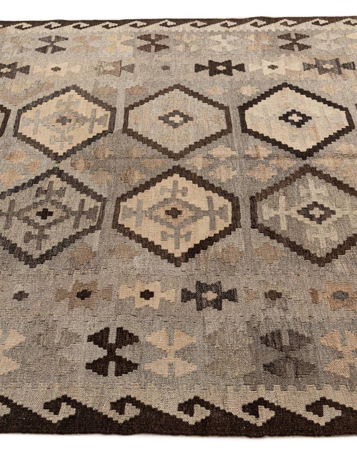 Detail image of  5' x 6' 7  Hand Woven Kilim Maymana Wool Rug