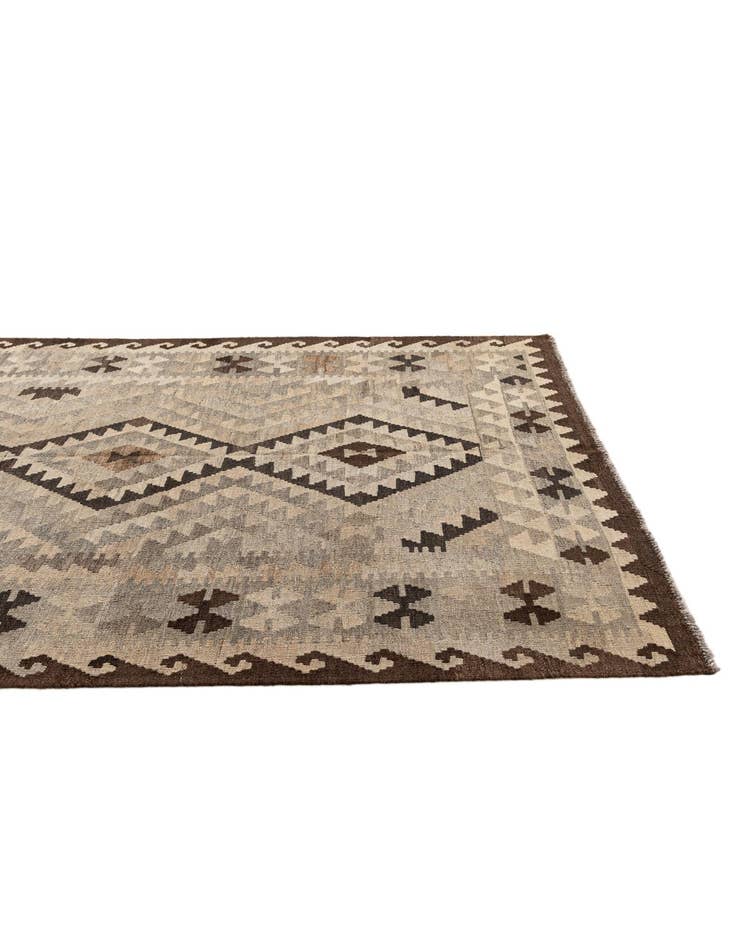 Detail image of  5' 2 x 6' 7  Hand Woven Kilim Maymana Wool Rug