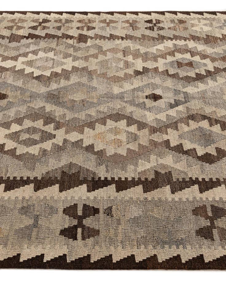 Detail image of  5' 3 x 6' 6  Hand Woven Kilim Maymana Wool Rug