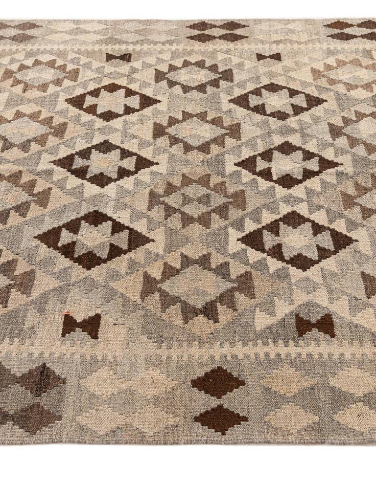 Detail image of  5' 3 x 6' 8  Hand Woven Kilim Maymana Wool Rug