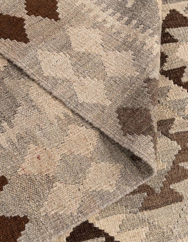 Detail image of  5' 3 x 6' 8  Hand Woven Kilim Maymana Wool Rug