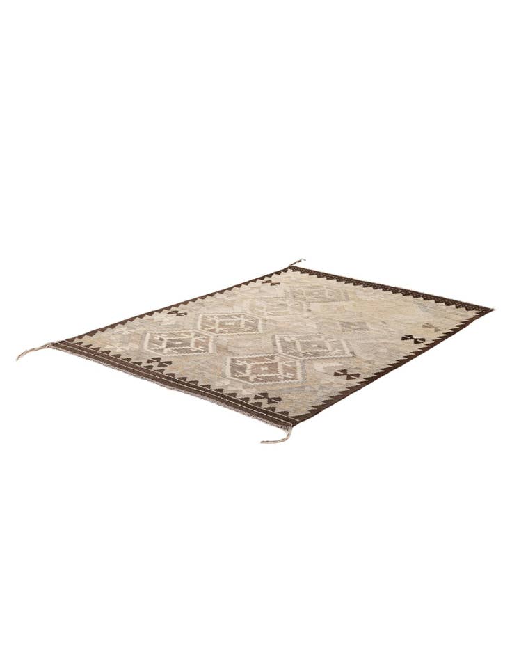 Detail image of  5' x 6' 9  Hand Woven Kilim Maymana Wool Rug