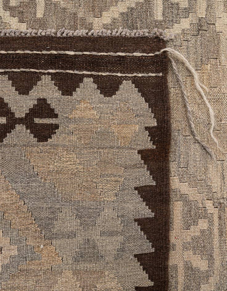 Detail image of  5' x 6' 9  Hand Woven Kilim Maymana Wool Rug