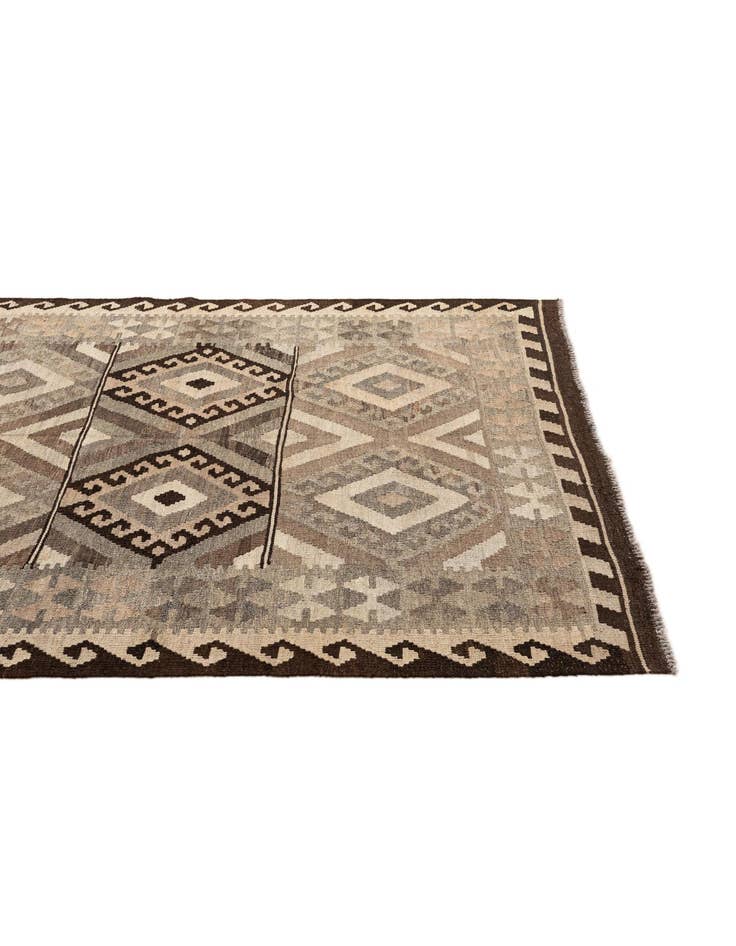 Detail image of  5' 2 x 6' 9  Hand Woven Kilim Maymana Wool Rug