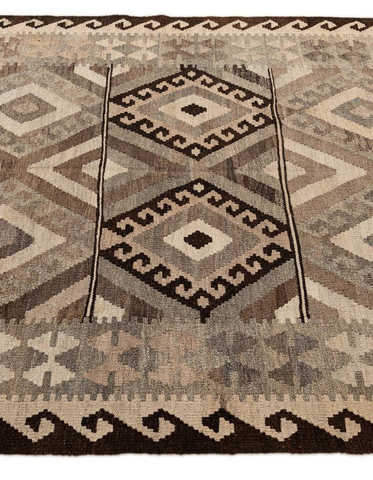 Detail image of  5' 2 x 6' 9  Hand Woven Kilim Maymana Wool Rug