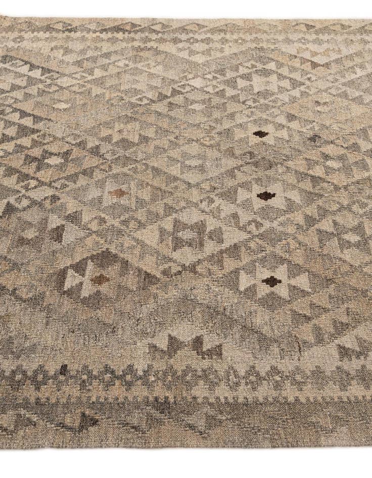 Detail image of  5' 4 x 6' 10  Hand Woven Kilim Maymana Wool Rug