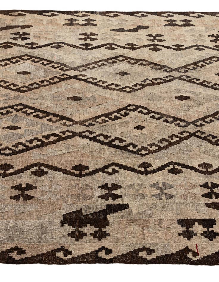 Detail image of  5' 4 x 6' 10  Hand Woven Kilim Maymana Wool Rug