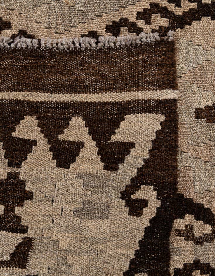 Detail image of  5' 4 x 6' 10  Hand Woven Kilim Maymana Wool Rug