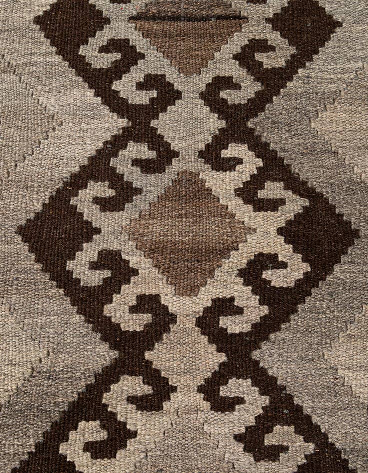 Detail image of  5' 2 x 6' 11  Hand Woven Kilim Maymana Wool Rug