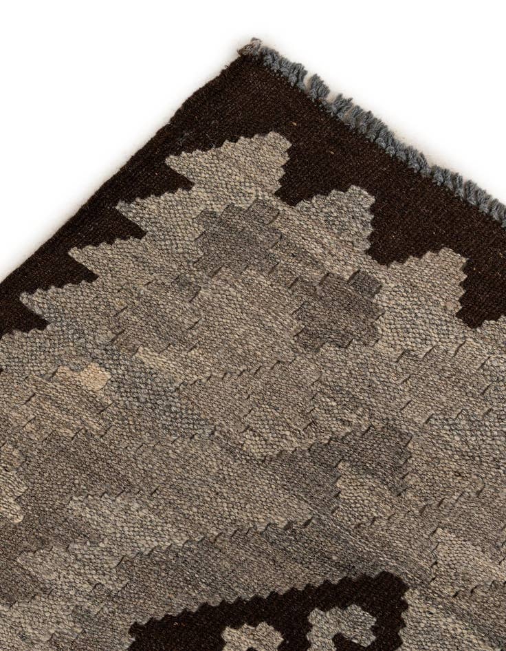 Detail image of  5' 2 x 6' 11  Hand Woven Kilim Maymana Wool Rug