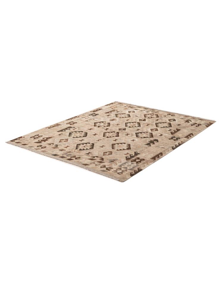 Detail image of  5' 2 x 6' 9  Hand Woven Kilim Maymana Wool Rug