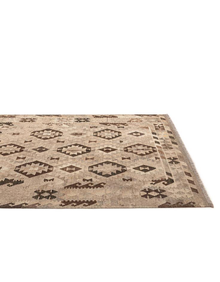 Detail image of  5' 2 x 6' 9  Hand Woven Kilim Maymana Wool Rug