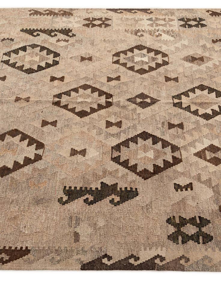 Detail image of  5' 2 x 6' 9  Hand Woven Kilim Maymana Wool Rug
