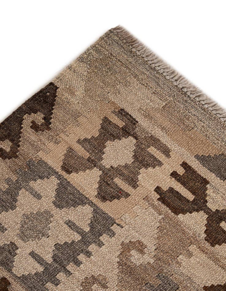 Detail image of  5' 2 x 6' 9  Hand Woven Kilim Maymana Wool Rug