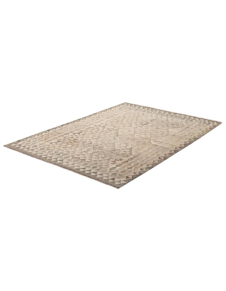 Detail image of  5' 2 x 7' 4  Hand Woven Kilim Maymana Wool Rug