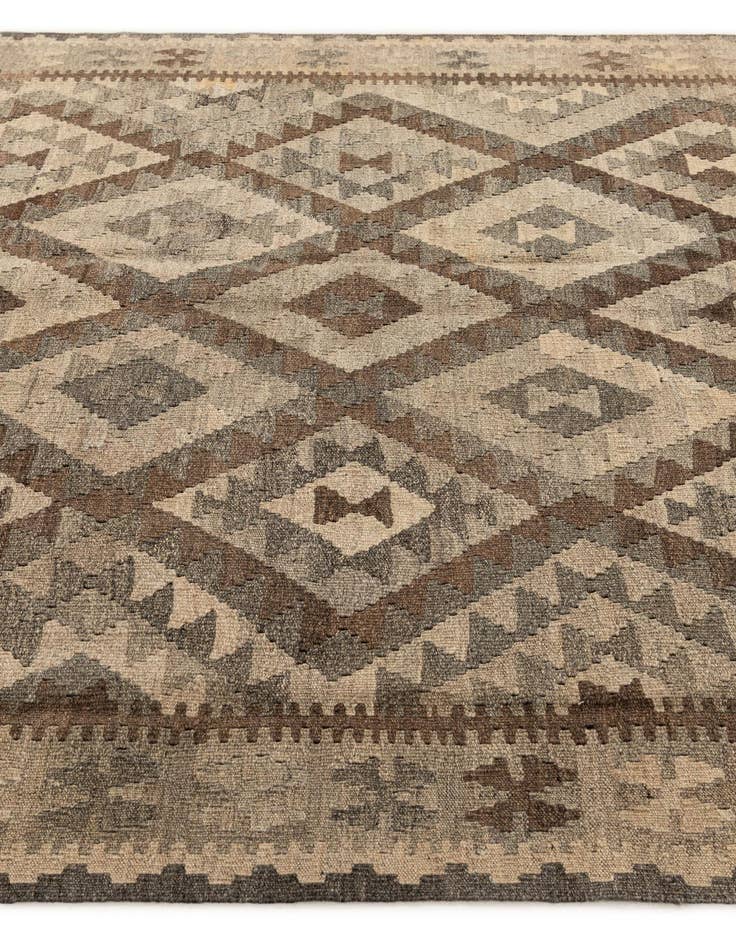 Detail image of  5' 3 x 8' 1  Hand Woven Kilim Maymana Wool Rug