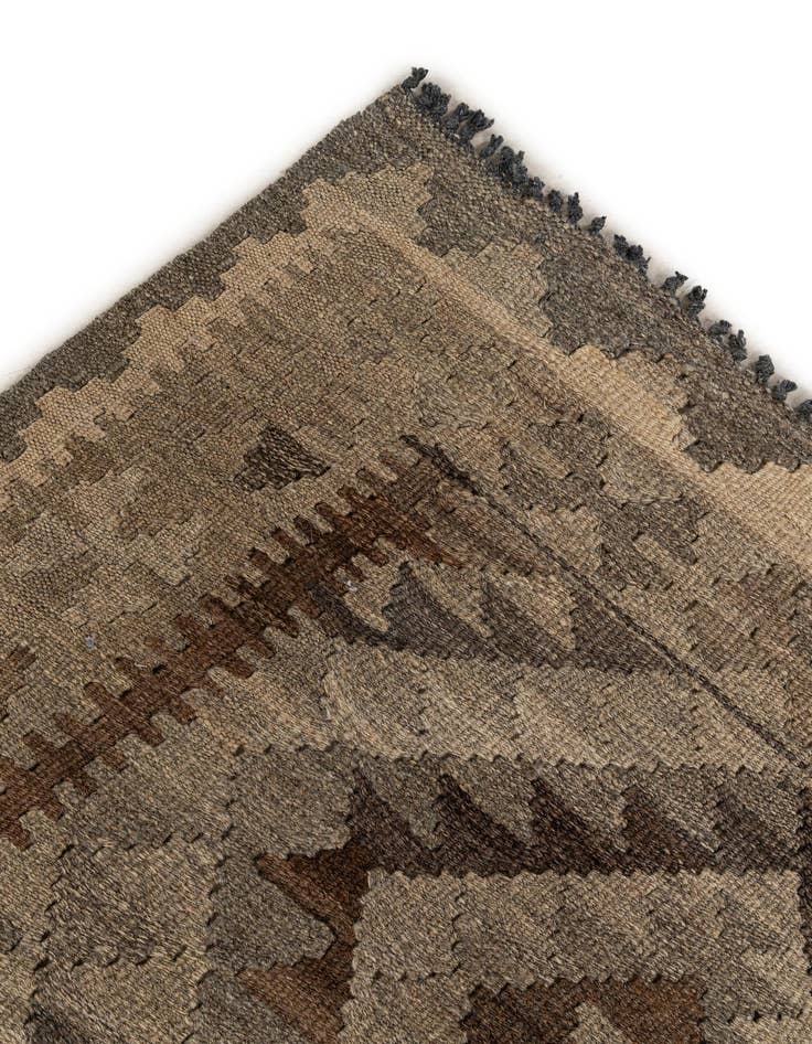 Detail image of  5' 3 x 8' 1  Hand Woven Kilim Maymana Wool Rug