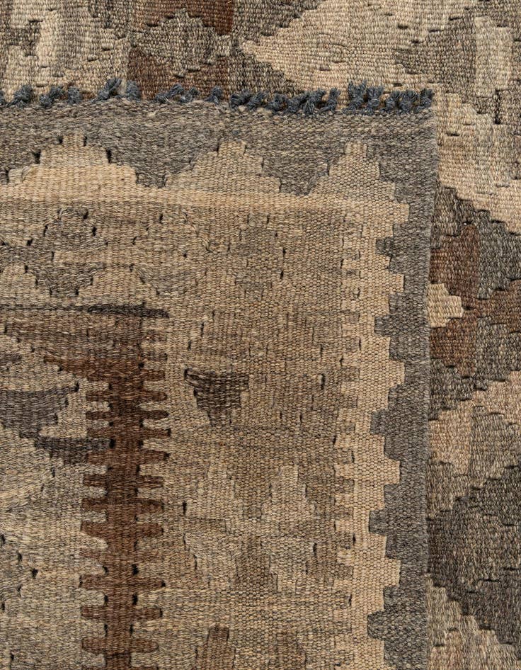 Detail image of  5' 3 x 8' 1  Hand Woven Kilim Maymana Wool Rug