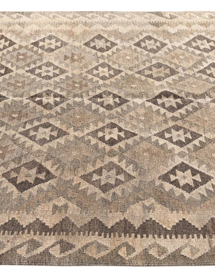 Detail image of  5' 3 x 8'  Hand Woven Kilim Maymana Wool Rug