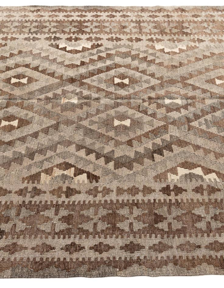 Detail image of  5' 4 x 8'  Hand Woven Kilim Maymana Wool Rug