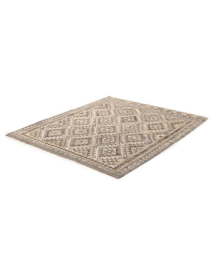 Detail image of  5' 7 x 6' 10  Hand Woven Kilim Maymana Wool Rug