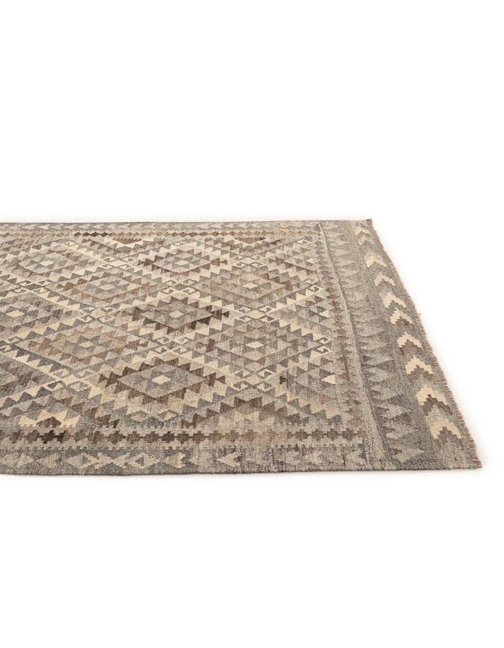 Detail image of  5' 7 x 6' 10  Hand Woven Kilim Maymana Wool Rug