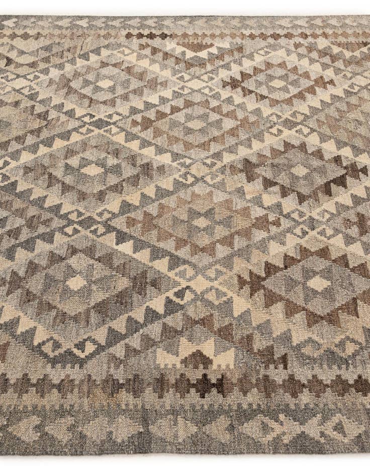 Detail image of  5' 7 x 6' 10  Hand Woven Kilim Maymana Wool Rug