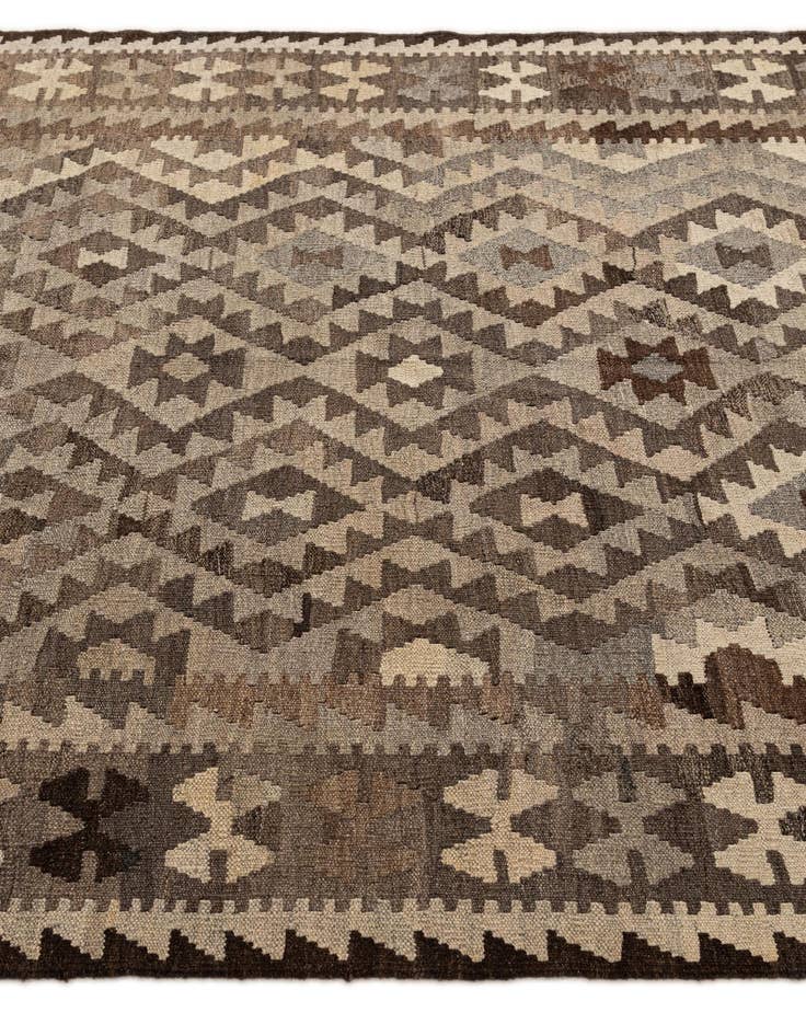 Detail image of  5' 4 x 6' 8  Hand Woven Kilim Maymana Wool Rug