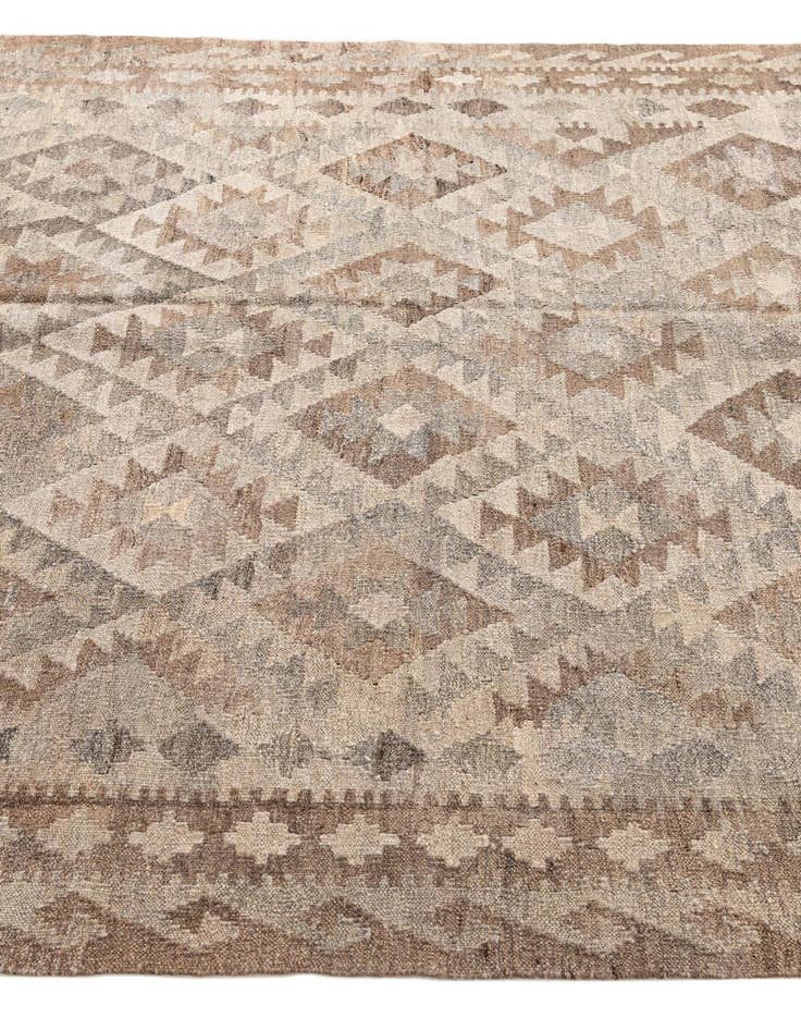 Detail image of  5' 7 x 7' 8  Hand Woven Kilim Maymana Wool Rug